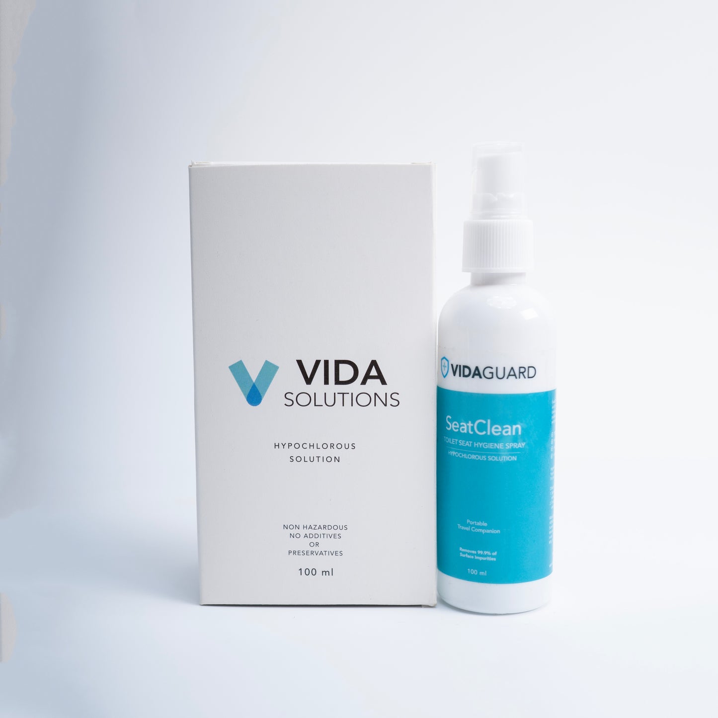 VidaGuard SeatClean | Toilet Seat Hygiene Spray | 300 PPM | 100 ml | Hypochlorous Acid | Non Toxic | Powered by H2autO™ - U.S. Patented Technology