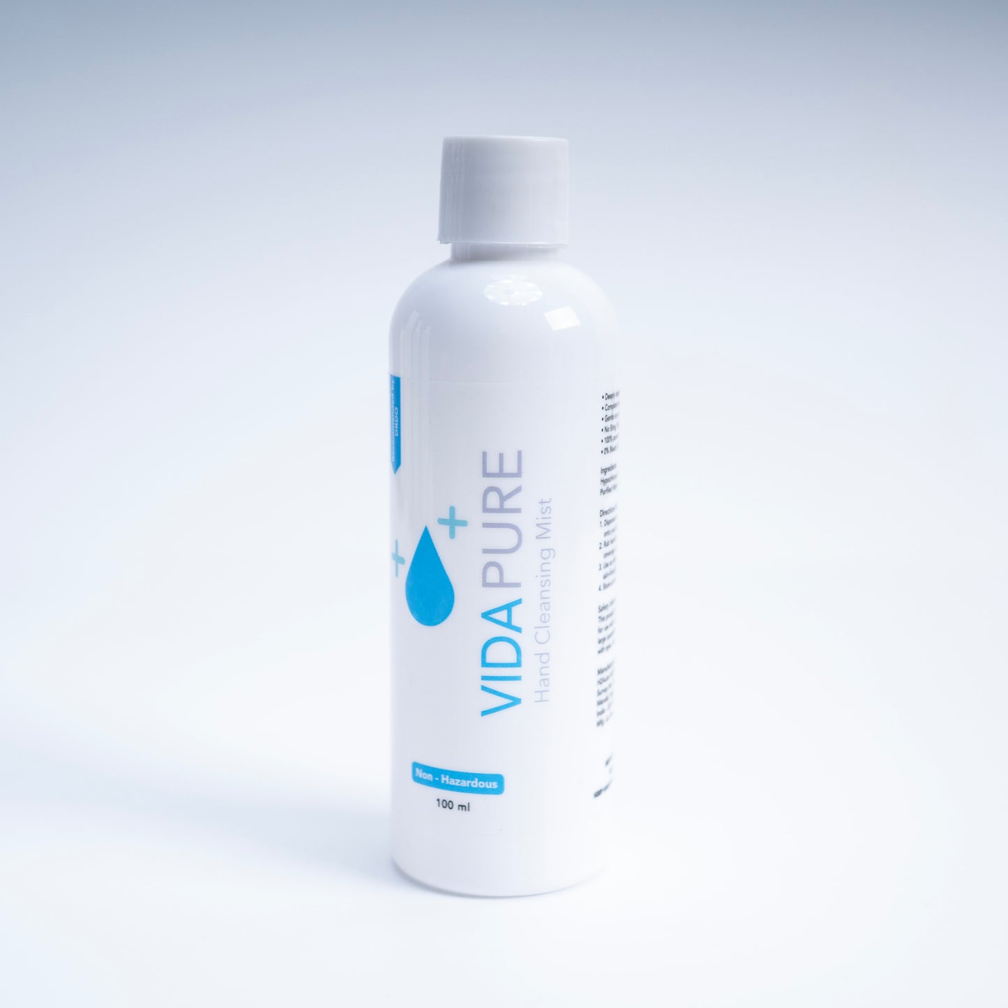 VidaPure | Hand Cleansing Mist | 100 PPM | 100 ml | Hypochlorous Acid | Alcohol Free | Fragrance Free | Non Toxic | Powered by H2autO™ - U.S. Patented Technology