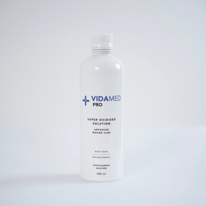 VidaMed Pro | Advanced Wound Care | 500 ml | Super Oxidized Solution | Hypochlorous Acid | Powered by H2autO™ - U.S. Patented Technology