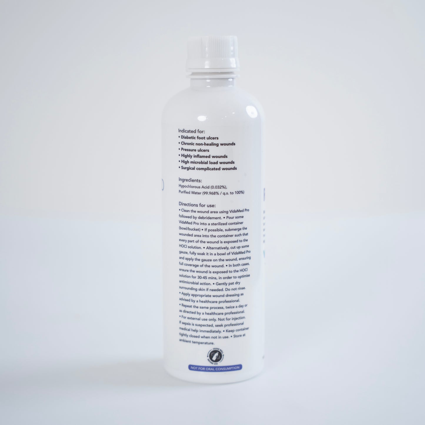 VidaMed Pro | Advanced Wound Care | 500 ml | Super Oxidized Solution | Hypochlorous Acid | Powered by H2autO™ - U.S. Patented Technology