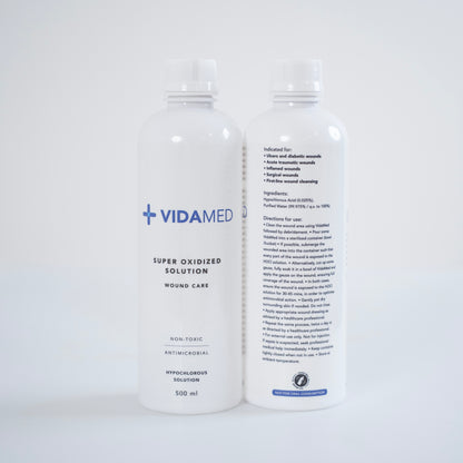 VidaMed | Wound Care | 500 ml | Super Oxidized Solution | Hypochlorous Acid | Powered by H2autO™ - U.S. Patented Technology