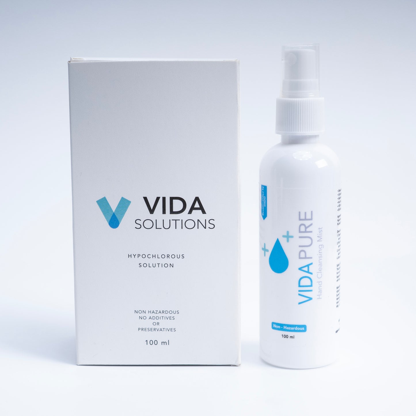 VidaPure | Hand Cleansing Mist | 100 PPM | 100 ml | Hypochlorous Acid | Alcohol Free | Fragrance Free | Non Toxic | Powered by H2autO™ - U.S. Patented Technology