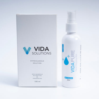 VidaPure | Hand Cleansing Mist | 100 PPM | 100 ml | Hypochlorous Acid | Alcohol Free | Fragrance Free | Non Toxic | Powered by H2autO™ - U.S. Patented Technology