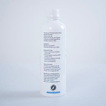 VidaPure | Hand Cleansing Mist | 100 PPM | 500 ml | Hypochlorous Acid | Alcohol Free | Fragrance Free | Non Toxic | Powered by H2autO™ - U.S. Patented Technology