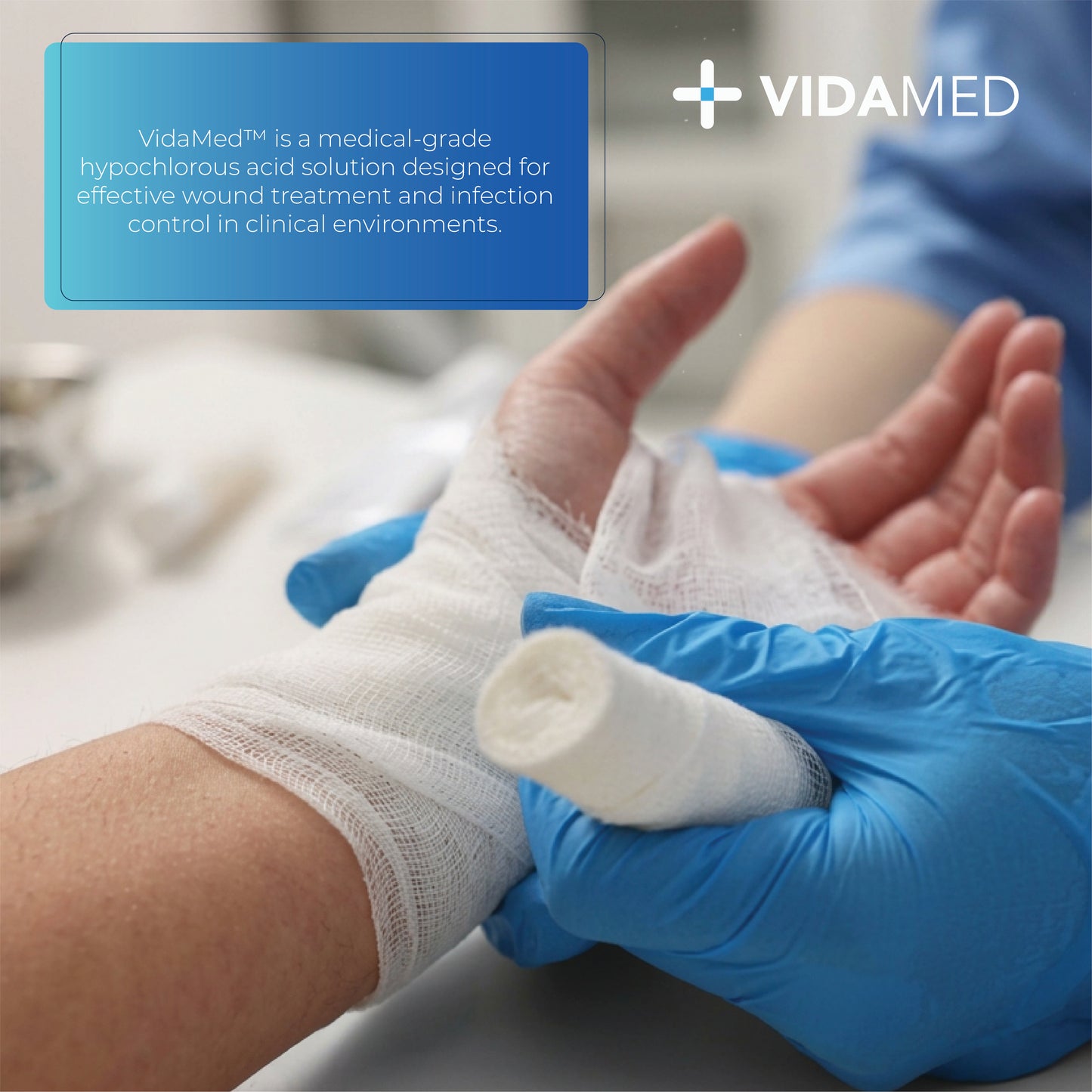 VidaMed | Wound Care | 500 ml | Super Oxidized Solution | Hypochlorous Acid | Powered by H2autO™ - U.S. Patented Technology